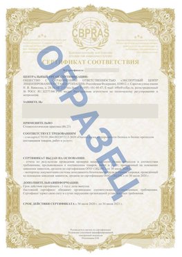 Образец Сертификат СТО 01.064.00220722.2-2020 Радужный Сертификат СТО 01.064.00220722.2-2020 